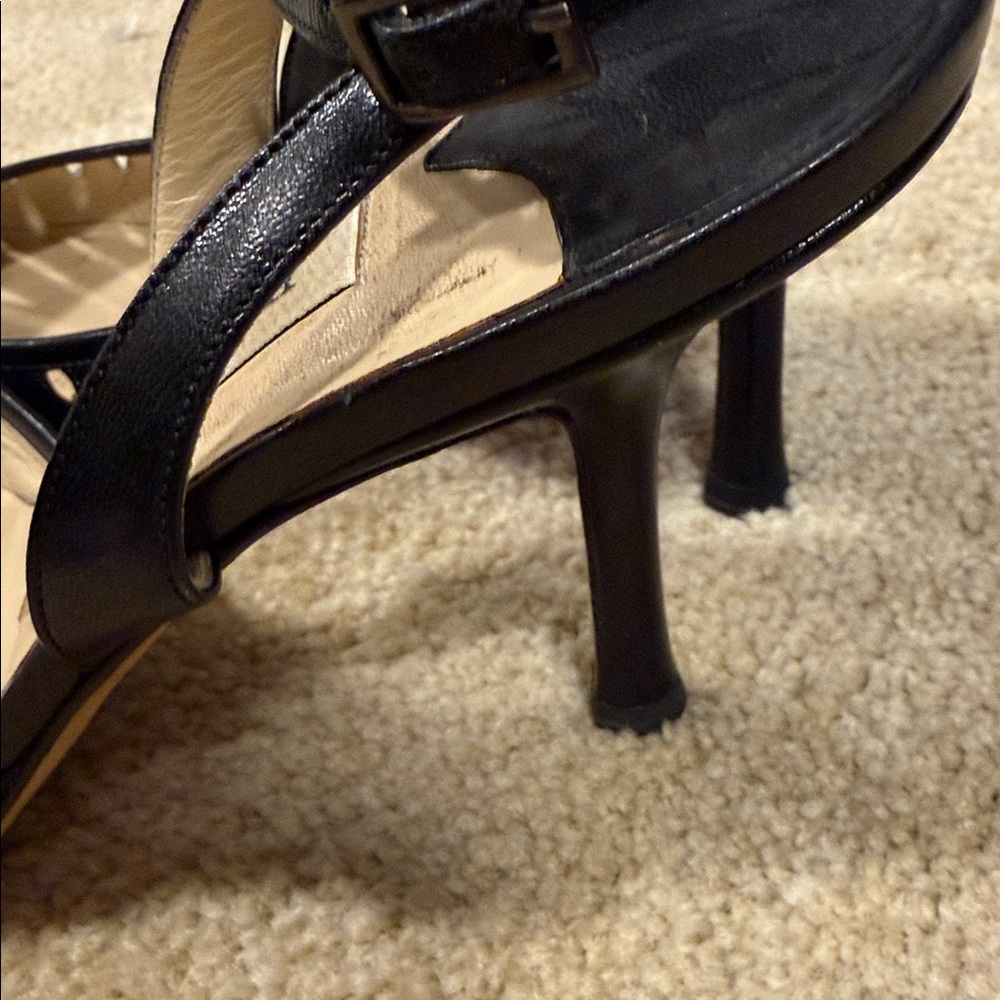 Jimmy Choo Black Cutout Heels - Picture 4 of 7